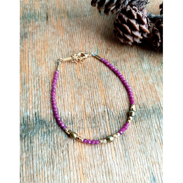 Hanka IN apyrankė su rubinu ir perlu